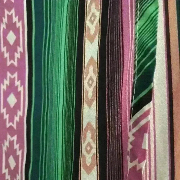 Wrangler Women's Colorful Aztec Stripe Ruffled Sleeveless Dress - Picture 4 of 5